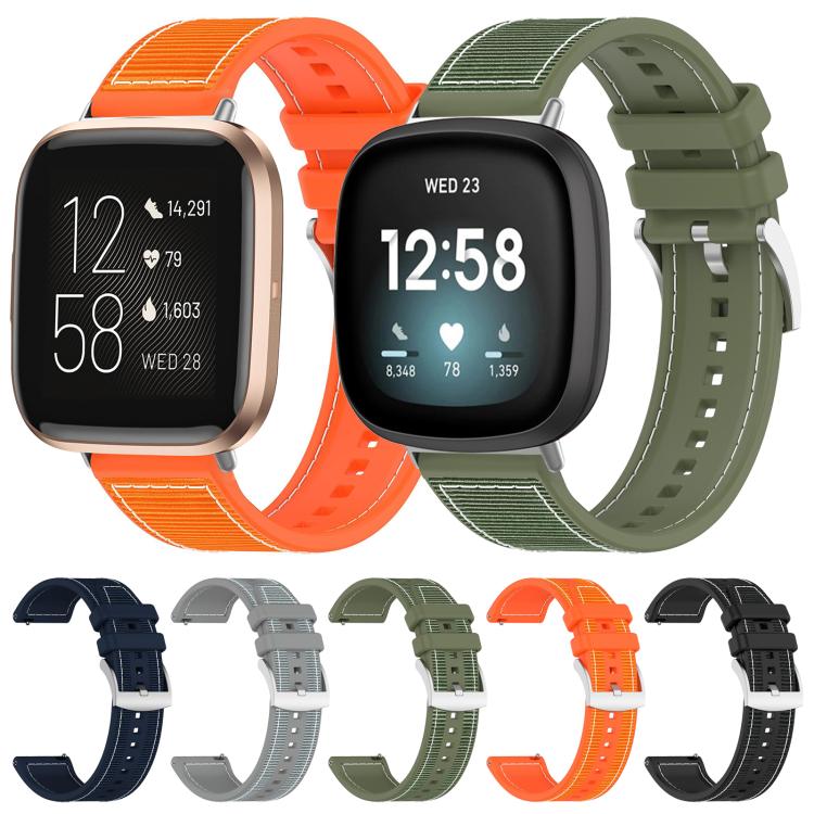 xDfind Hybrid Nylon Braid Silicone Watch Band, For Fitbit Versa 4/Versa3/Sense2/Sense 20mm