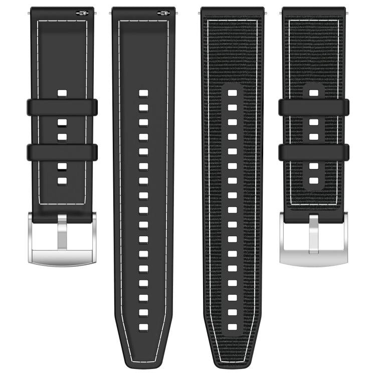 xDfind Hybrid Nylon Braid Silicone Watch Band, For Fitbit Versa 4/Versa3/Sense2/Sense 20mm