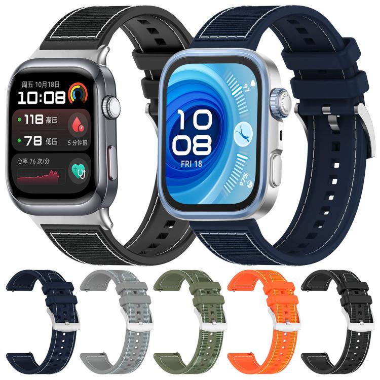 xDfind Hybrid Nylon Braid Silicone Watch Band