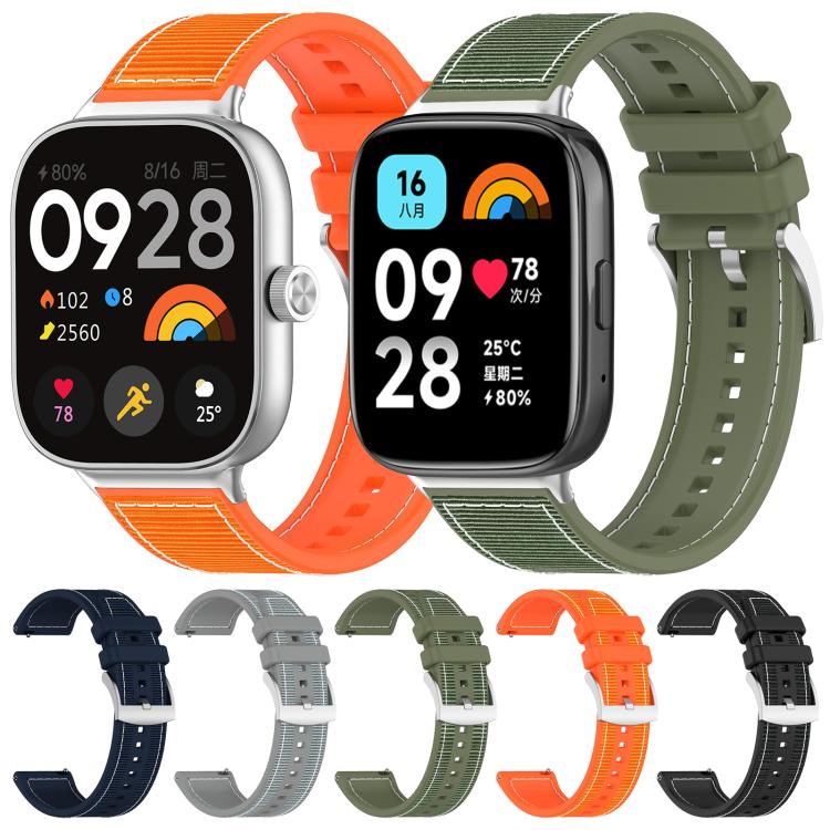 xDfind Hybrid Nylon Braid Silicone Watch Band, For Xiaomi Band 9 Pro/Redmi Watch6/5/4 20mm