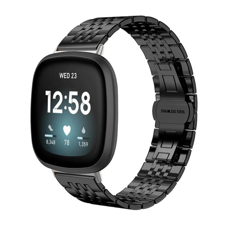 xDfind Seven-bead Solid Stainless Steel Watch Band, For Fitbit Versa 4 / 3 / Sense2 / 1 20mm