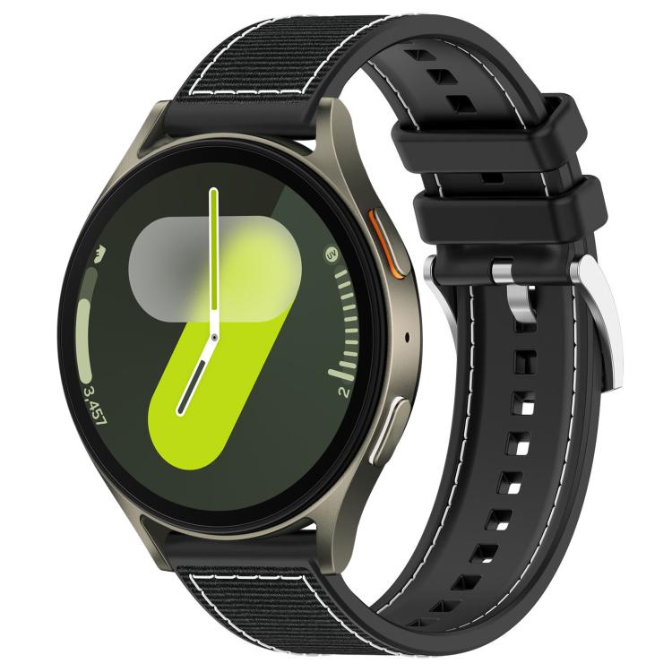 xDfind Hybrid Nylon Braid Silicone Watch Band, For Galaxy Watch 7 / 6 / 5 / FE 20mm