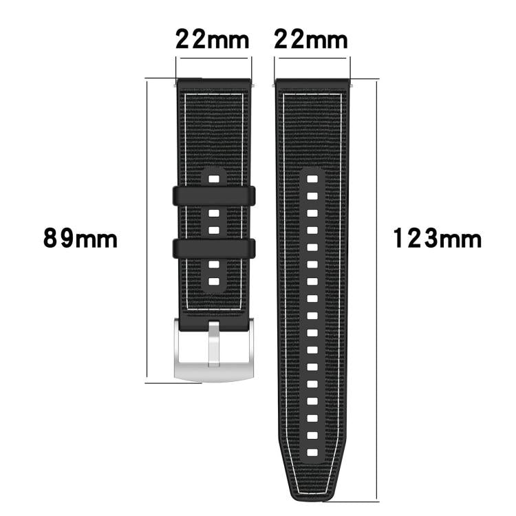 xDfind Hybrid Nylon Braid Silicone Watch Band, For Galaxy Watch 7 / 6 / 5 / FE 20mm