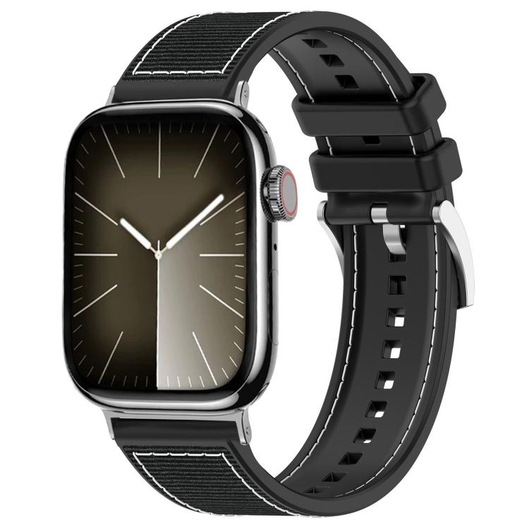 xDfind Hybrid Nylon Braid Silicone Watch Band, For Apple Watch 42 / 44 / 45 / 46 / 49mm 22mm