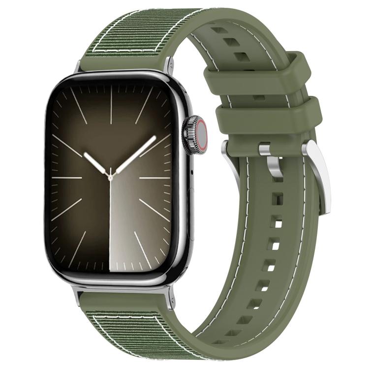xDfind Hybrid Nylon Braid Silicone Watch Band, For Apple Watch 42 / 44 / 45 / 46 / 49mm 22mm