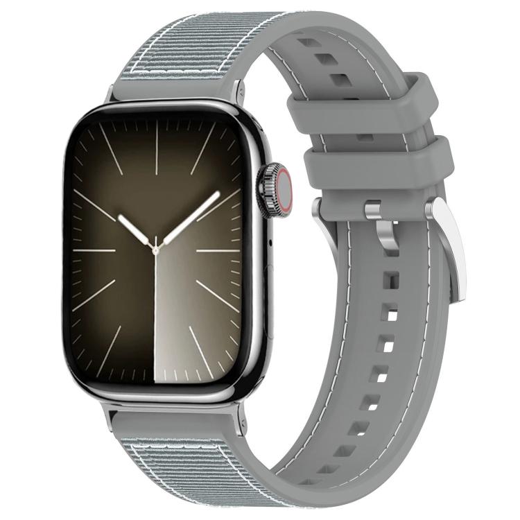 xDfind Hybrid Nylon Braid Silicone Watch Band, For Apple Watch 42 / 44 / 45 / 46 / 49mm 22mm