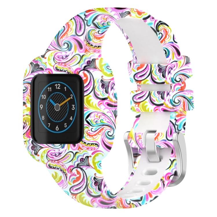 xDfind Steel Buckle Printed Silicone Watch Band