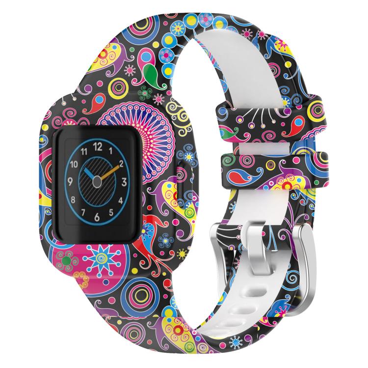 xDfind Steel Buckle Printed Silicone Watch Band