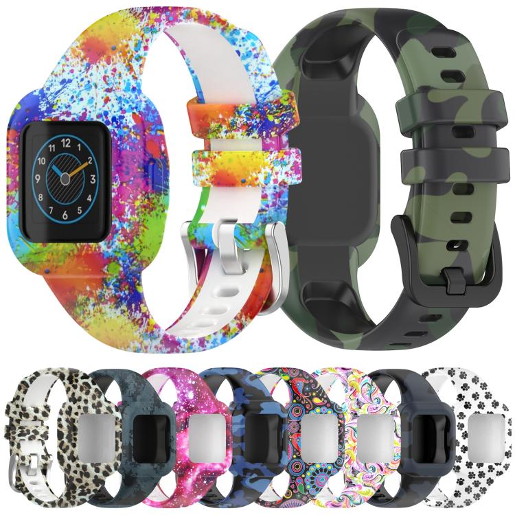 xDfind Steel Buckle Printed Silicone Watch Band