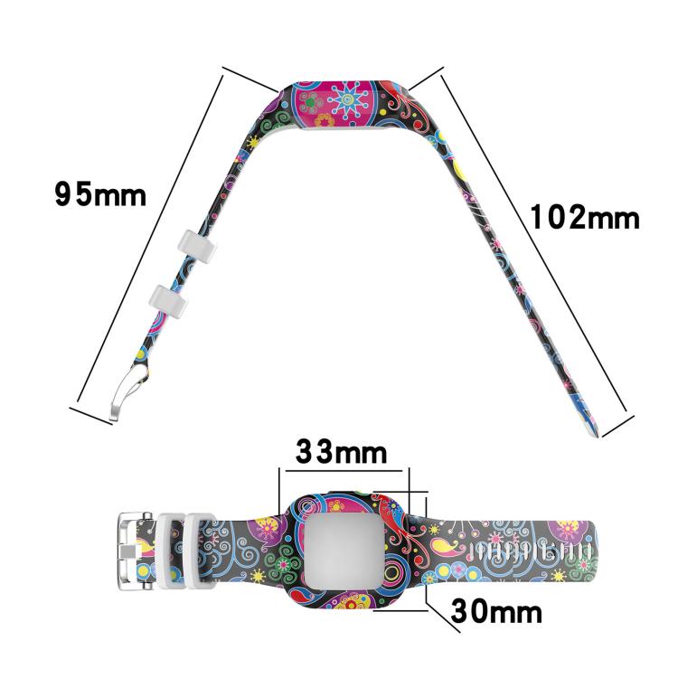 xDfind Steel Buckle Printed Silicone Watch Band