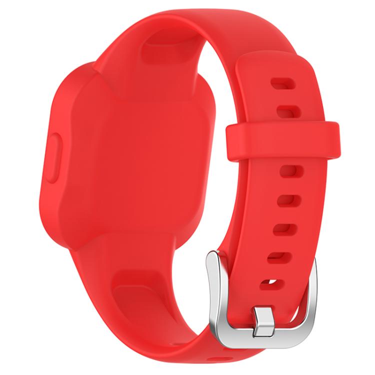 xDfind Silver Steel Buckle Solid Color Silicone Watch Band