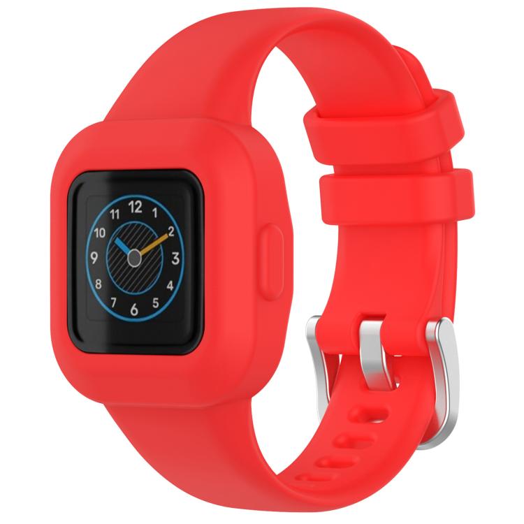 xDfind Silver Steel Buckle Solid Color Silicone Watch Band, For GarminFit JR3 / Garmin Vivofit JR 3