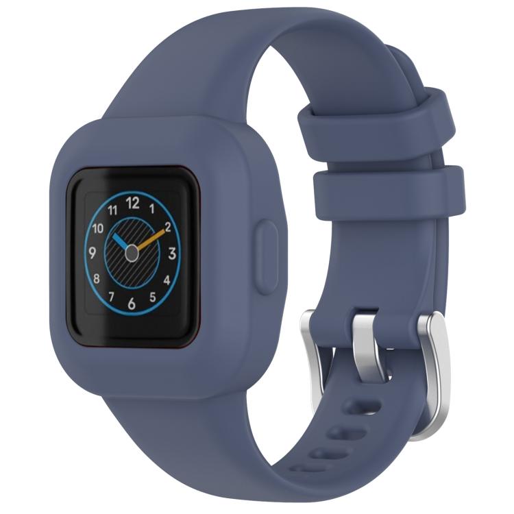 xDfind Silver Steel Buckle Solid Color Silicone Watch Band