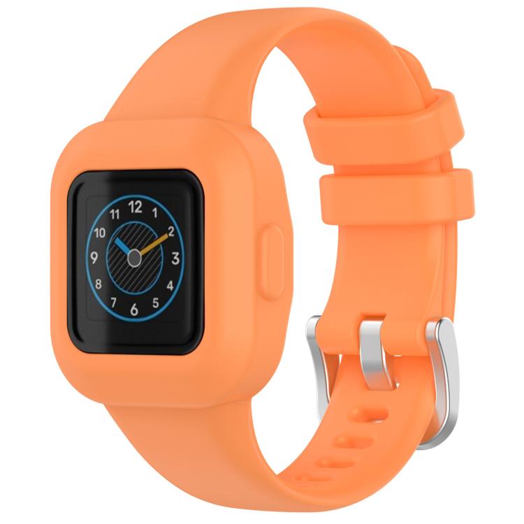 xDfind Silver Steel Buckle Solid Color Silicone Watch Band, For GarminFit JR3 / Garmin Vivofit JR 3