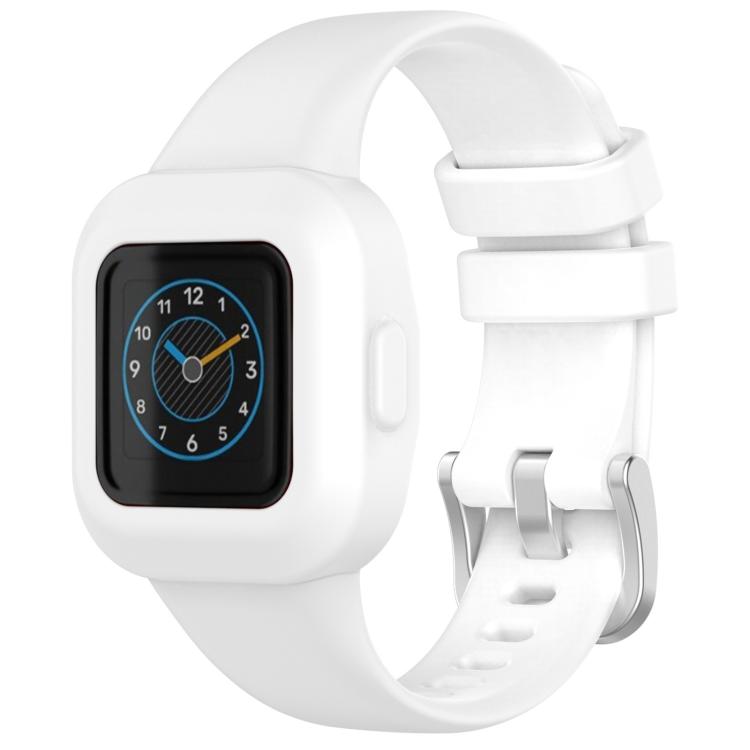 xDfind Silver Steel Buckle Solid Color Silicone Watch Band, For GarminFit JR3 / Garmin Vivofit JR 3