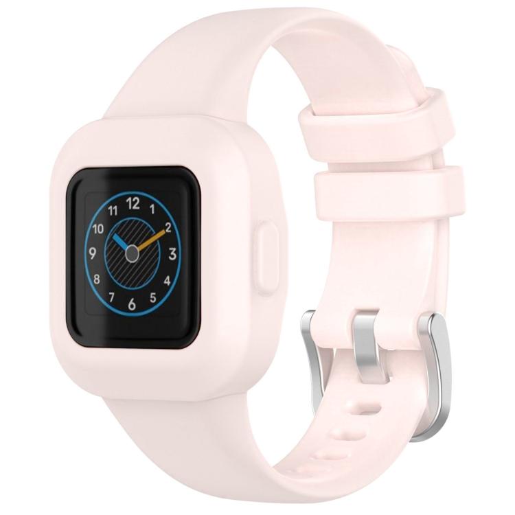 xDfind Silver Steel Buckle Solid Color Silicone Watch Band, For GarminFit JR3 / Garmin Vivofit JR 3