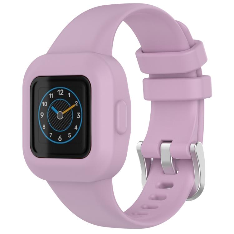 xDfind Silver Steel Buckle Solid Color Silicone Watch Band, For GarminFit JR3 / Garmin Vivofit JR 3