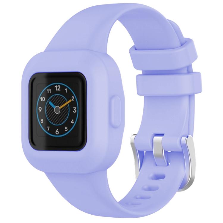 xDfind Silver Steel Buckle Solid Color Silicone Watch Band, For GarminFit JR3 / Garmin Vivofit JR 3