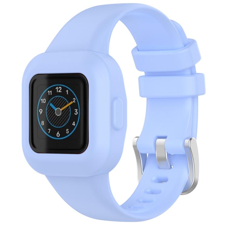 xDfind Silver Steel Buckle Solid Color Silicone Watch Band, For GarminFit JR3 / Garmin Vivofit JR 3