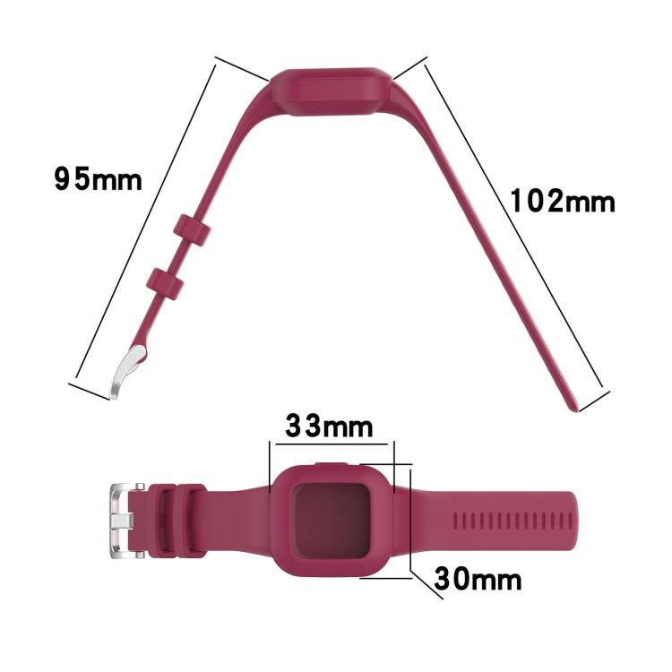 xDfind Silver Steel Buckle Solid Color Silicone Watch Band