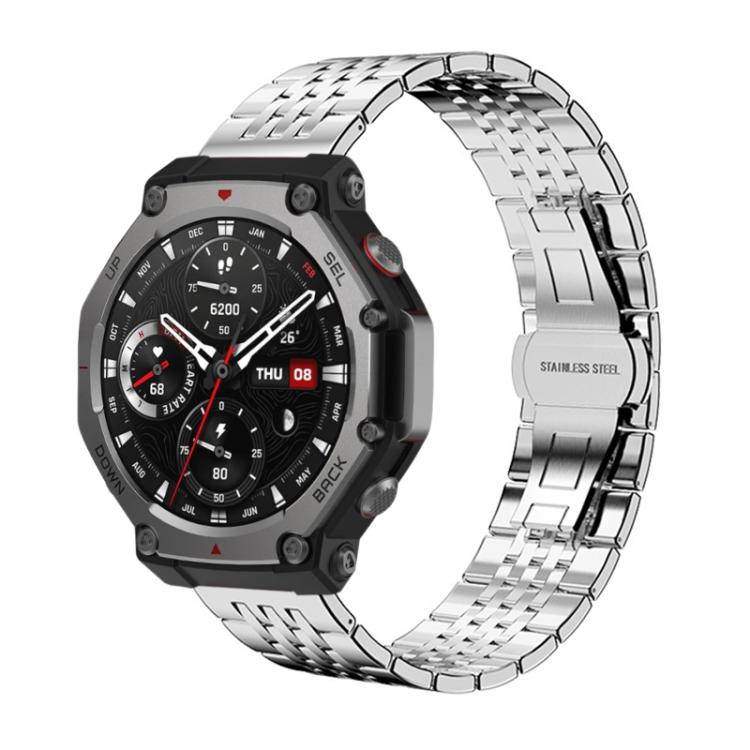xDfind Seven-bead Solid Stainless Steel Watch Band