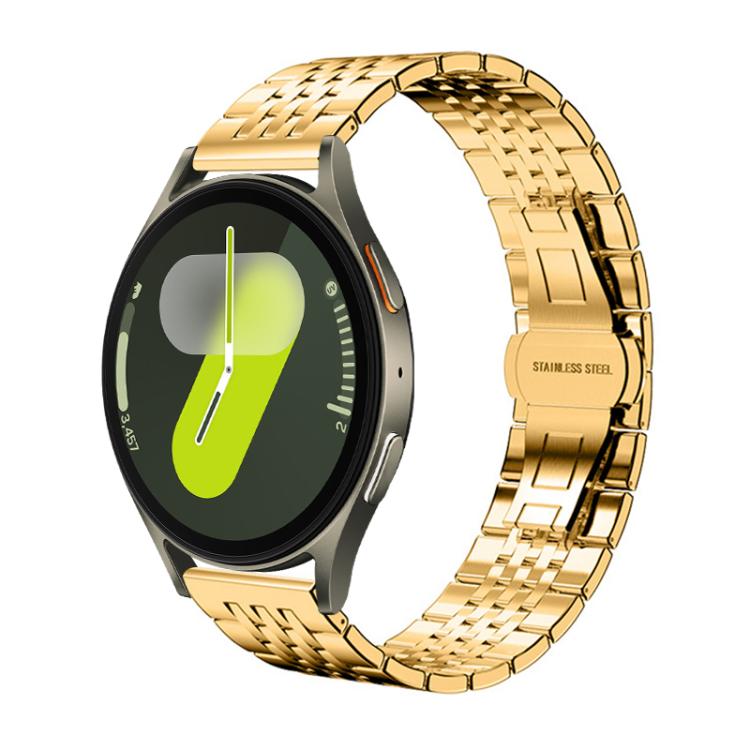 xDfind Seven-bead Solid Stainless Steel Watch Band, For Samsung Galaxy Watch 7 / 6 / 5 / FE