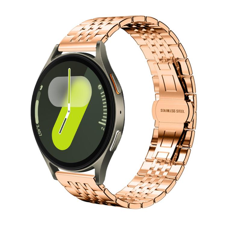 xDfind Seven-bead Solid Stainless Steel Watch Band, For Samsung Galaxy Watch 7 / 6 / 5 / FE