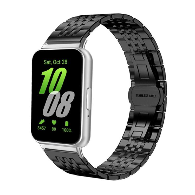 xDfind Seven-bead Solid Stainless Steel Watch Band, For Samsung Galaxy Fit3 SM-R390 18mm
