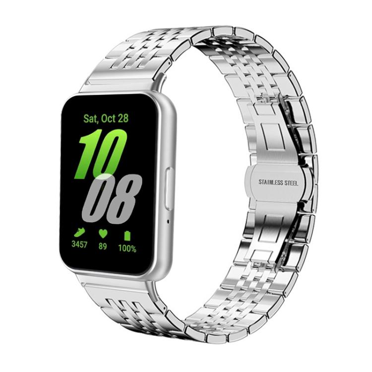 xDfind Seven-bead Solid Stainless Steel Watch Band, For Samsung Galaxy Fit3 SM-R390 18mm