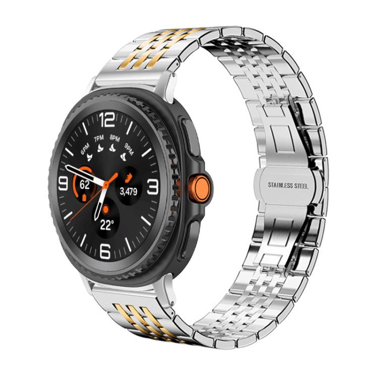 xDfind Seven-bead Solid Stainless Steel Watch Band, For Samsung Galaxy Watch8 / Wacth8 Classic 20mm