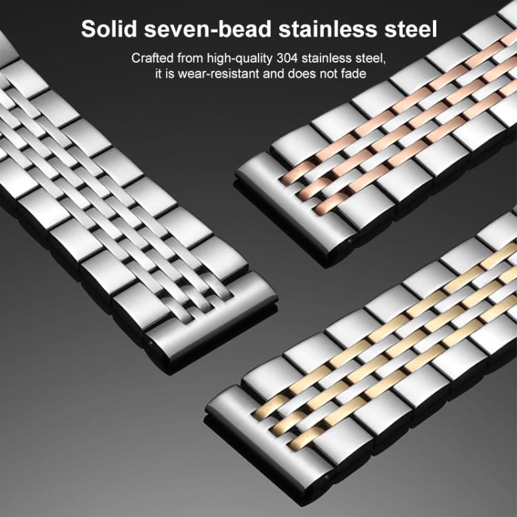 xDfind Seven-bead Solid Stainless Steel Watch Band, For Samsung Galaxy Watch8 / Wacth8 Classic 20mm