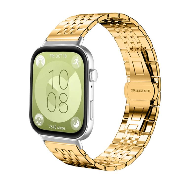 xDfind Seven-bead Solid Stainless Steel Watch Band, For Huawei Watch Fit4 / Fit3 / Fit4 Pro 20mm
