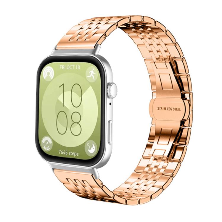 xDfind Seven-bead Solid Stainless Steel Watch Band, For Huawei Watch Fit4 / Fit3 / Fit4 Pro 20mm