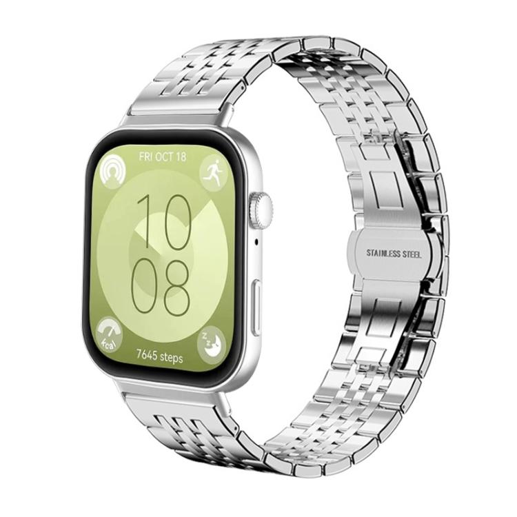 xDfind Seven-bead Solid Stainless Steel Watch Band, For Huawei Watch Fit4 / Fit3 / Fit4 Pro 20mm