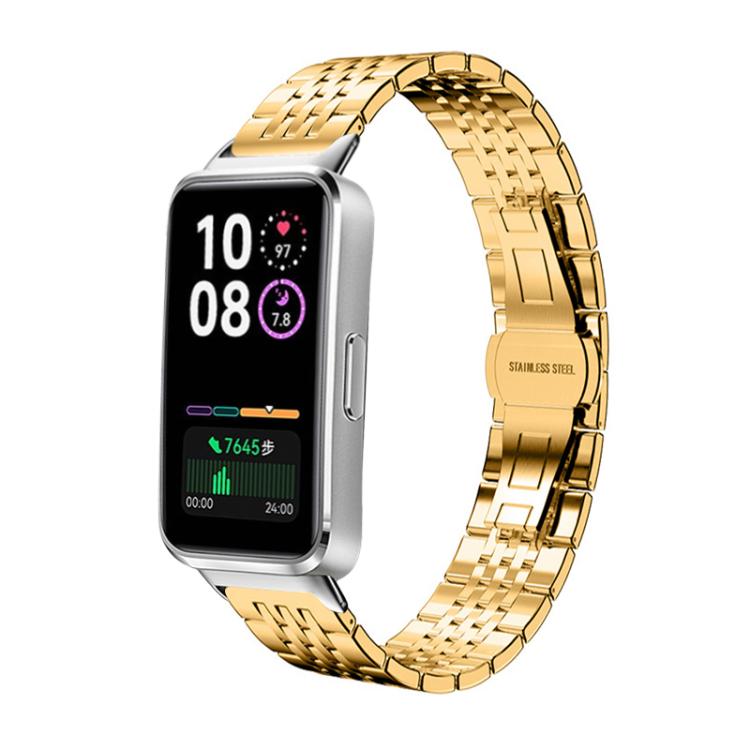 xDfind Seven-bead Solid Stainless Steel Watch Band, For Huawei Band 10 / 9 / 8 14mm