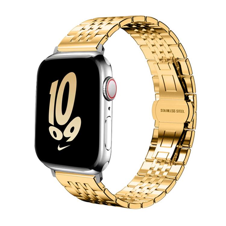xDfind Seven-bead Solid Stainless Steel Watch Band, For Apple Watch 42 / 44 / 45 / 46 / 49mm 22mm