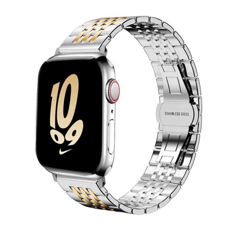 xDfind Seven-bead Solid Stainless Steel Watch Band, For Apple Watch 42 / 44 / 45 / 46 / 49mm 22mm