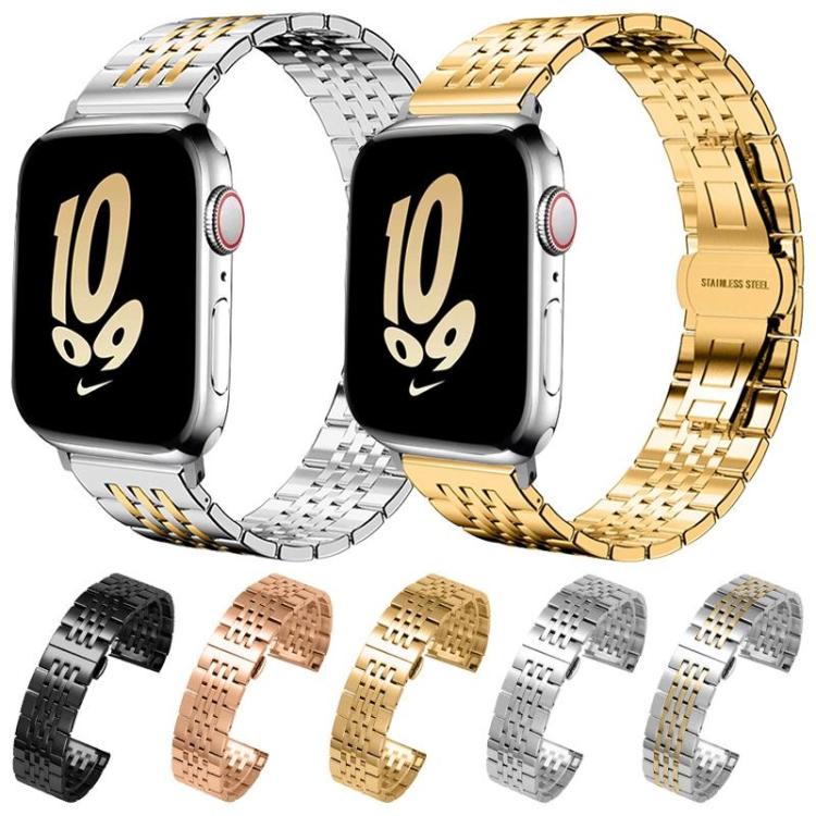 xDfind Seven-bead Solid Stainless Steel Watch Band, For Apple Watch 38 / 40 / 41 / S10 42mm 20mm