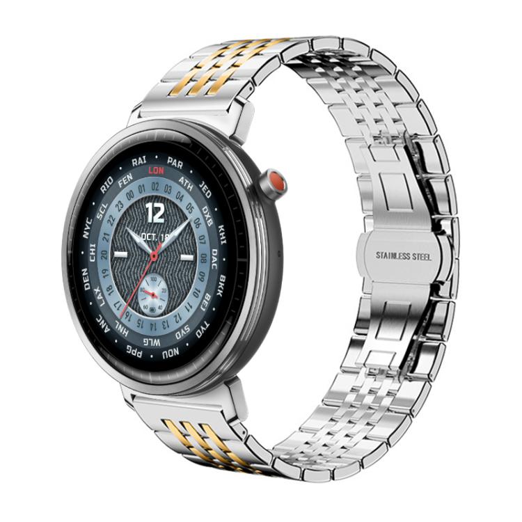 xDfind Seven-bead Solid Stainless Steel Watch Band, For Honor Watch Fit 22mm