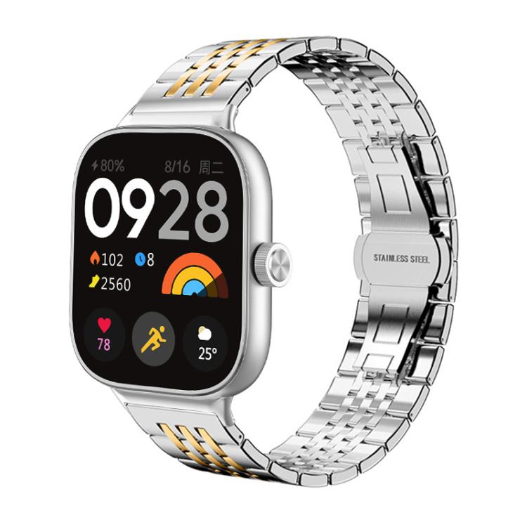 xDfind Seven-bead Solid Stainless Steel Watch Band, For Xiaomi Band 10 Pro / 9 Pro / Redmi Watch 6