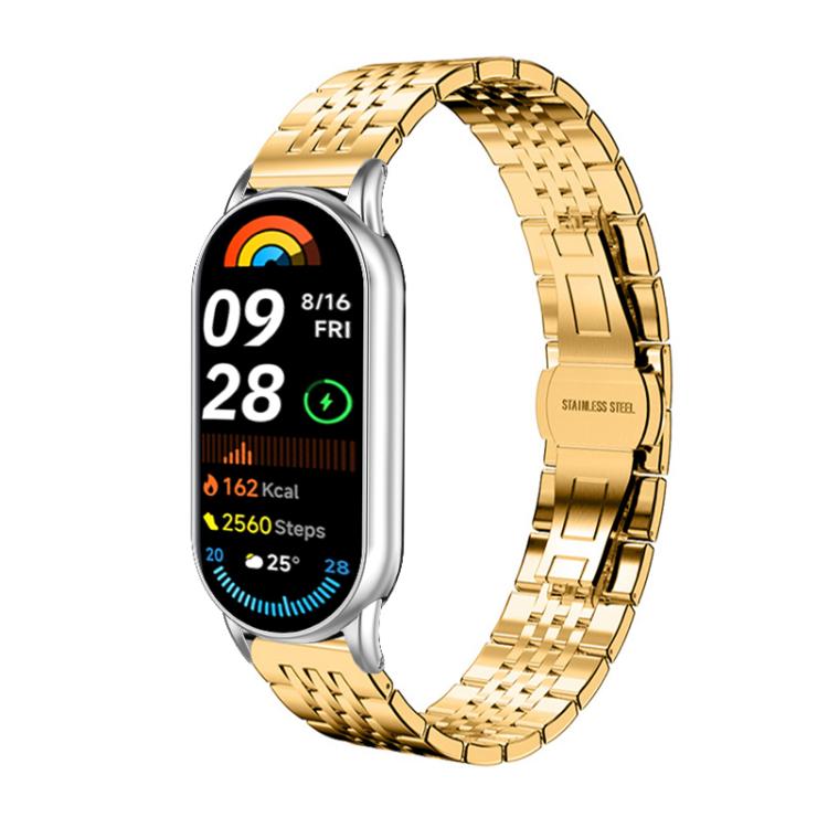 xDfind Seven-bead Solid Stainless Steel Watch Band