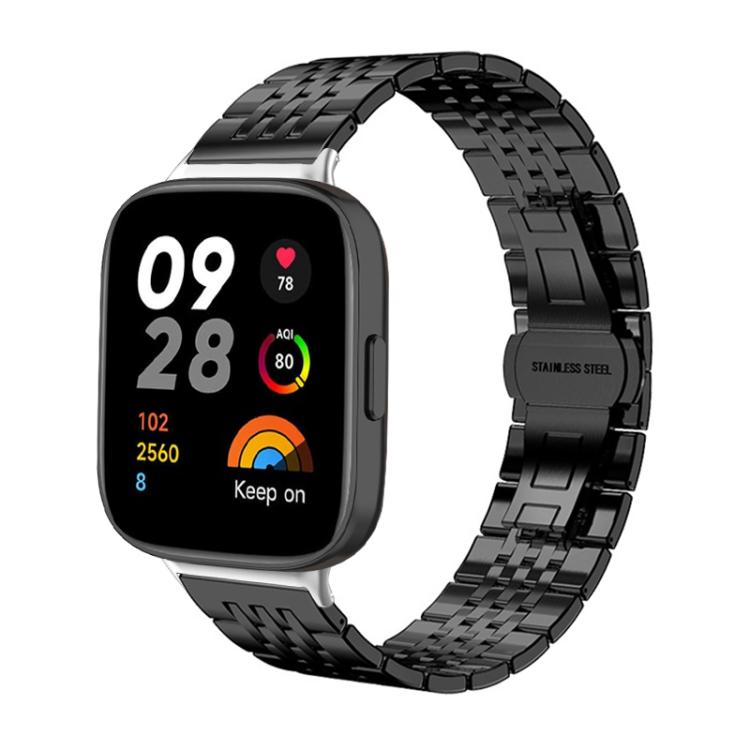 xDfind Seven-bead Solid Stainless Steel Watch Band, For Redmi Watch 3 20mm