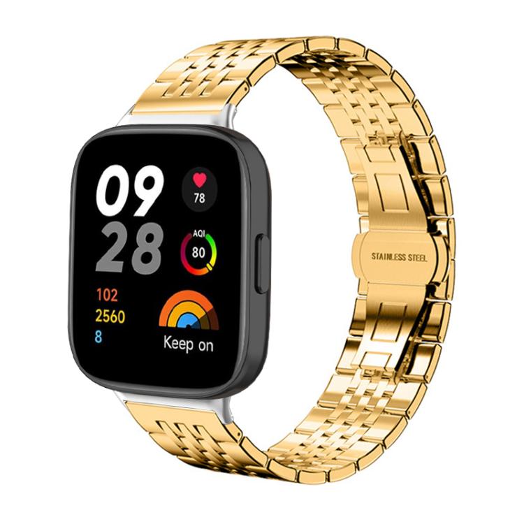 xDfind Seven-bead Solid Stainless Steel Watch Band