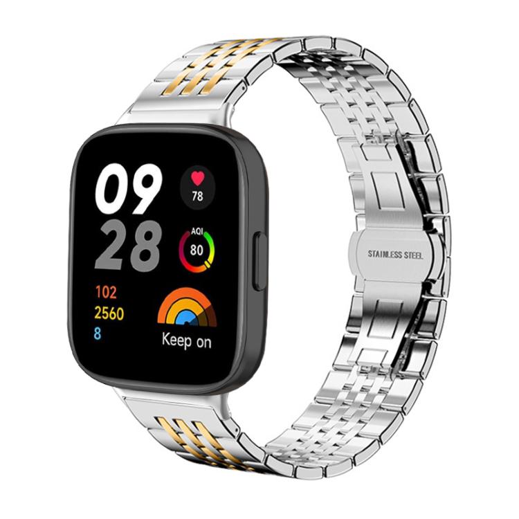 xDfind Seven-bead Solid Stainless Steel Watch Band, For Redmi Watch 3 20mm