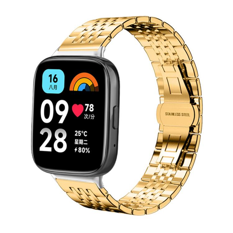 xDfind Seven-bead Solid Stainless Steel Watch Band, For Redmi Watch 3 Active / Lite 20mm