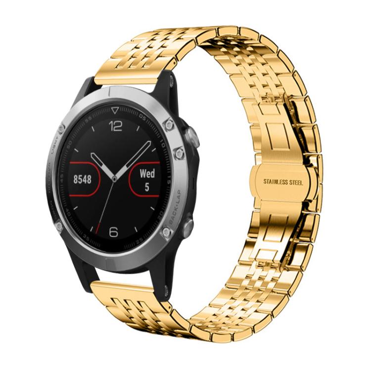 xDfind Seven-bead Solid Stainless Steel Watch Band, For Garmin Fenix 8/7/6/5 22mm 20mm