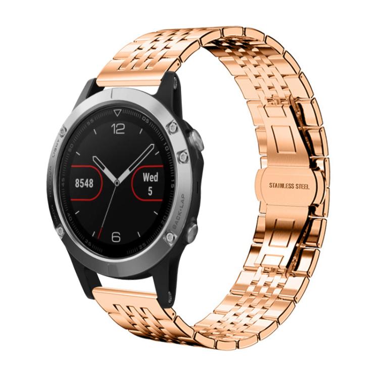 xDfind Seven-bead Solid Stainless Steel Watch Band, For Garmin Fenix 8/7/6/5 22mm 20mm