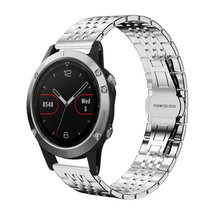 xDfind Seven-bead Solid Stainless Steel Watch Band, For Garmin Fenix 8/7/6/5 22mm 20mm