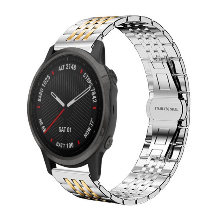 xDfind Seven-bead Solid Stainless Steel Watch Band, For Garmin Fenix 8/7S/6S/5S 20mm 18mm