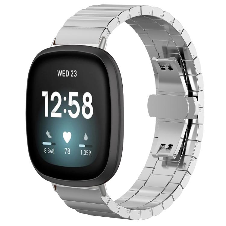 xDfind One-bead Bamboo Solid Stainless Steel Watch Band, For Fitbit Versa 4 / 3 / Sense2 / 1 20mm